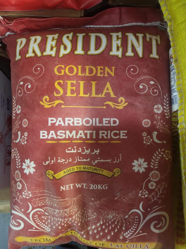 President Golden Sella Parboiled Basmati Rice 20kg