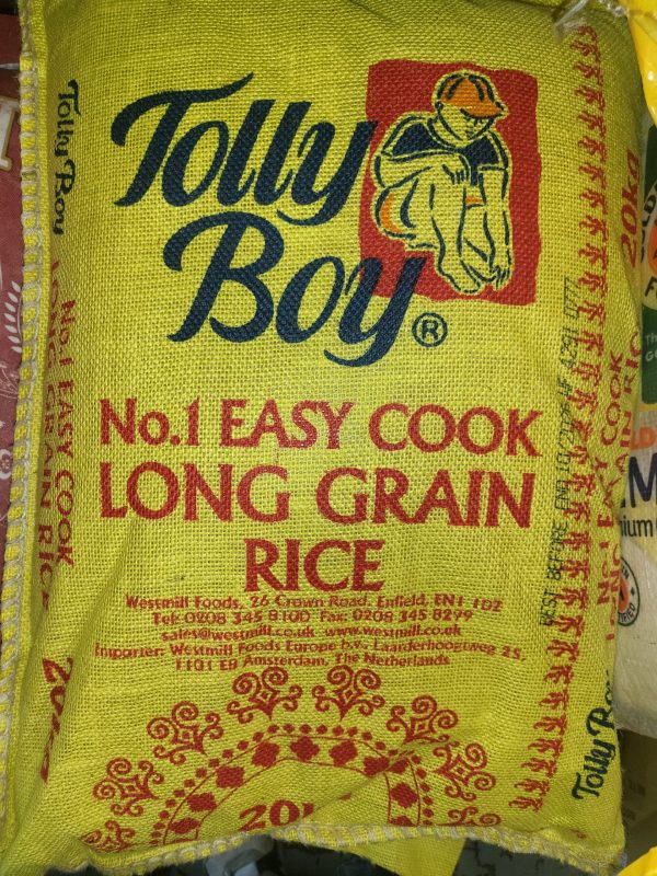 Tolly Boy No 1 Easy Cook Long Grain Rice 20kg