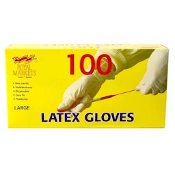 100 Pack Latex Gloves Large