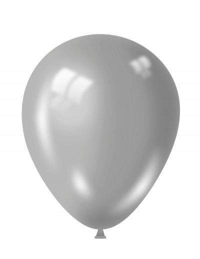 12 Inch Shiny Silver Fantasia Balloons (Pack Quantity 5)