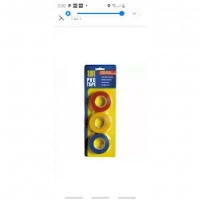 151 Electrical Insulation Tape 3 x PVC Red Yellow Blue 15m For