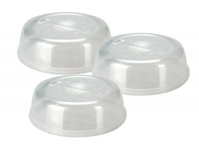 3 x Microwave Plate Food Cover Vented Splatter Guard Protector Kitchen Lid Vent ? All Time ? India Bazaar