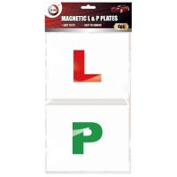 4pc Magnetic L & P Plates Car Learner Sign Stickers Vehicle Sticker