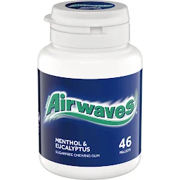 Airwaves Menthol & Eucalyptus Gum Bottle 46 Pieces