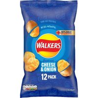 Walkers Cheese & Onion Crisps 12 x 25g