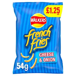Walkers French Fries Cheese & Onion Snacks Crisps 54g