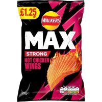 Walkers Max Strong Hot Chicken Wings Crisps 70g