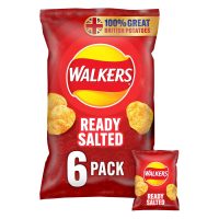 Walkers Ready Salted Crisps 6 x 25g