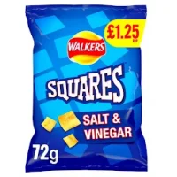 Walkers – Squares Salt & Vinegar Snacks – 72g