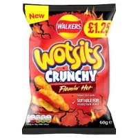 Walkers – Wotsits Crunchy Flamin Hot Snacks Crisps – 60g