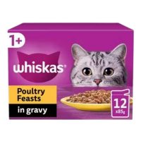 Whiskas 1+ Cat Pouches Poultry Feasts in Gravy ? 12 x 85g