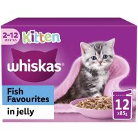 Whiskas Kitten Pouches Fish Favourites in Jelly- 12 x 85g